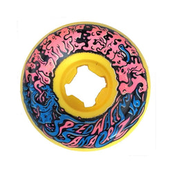 Santa Cruz Skateboard Wheels Vomit Mini II 54mm 97A Yellow - Set of 4 - 50-50 Skate Shop