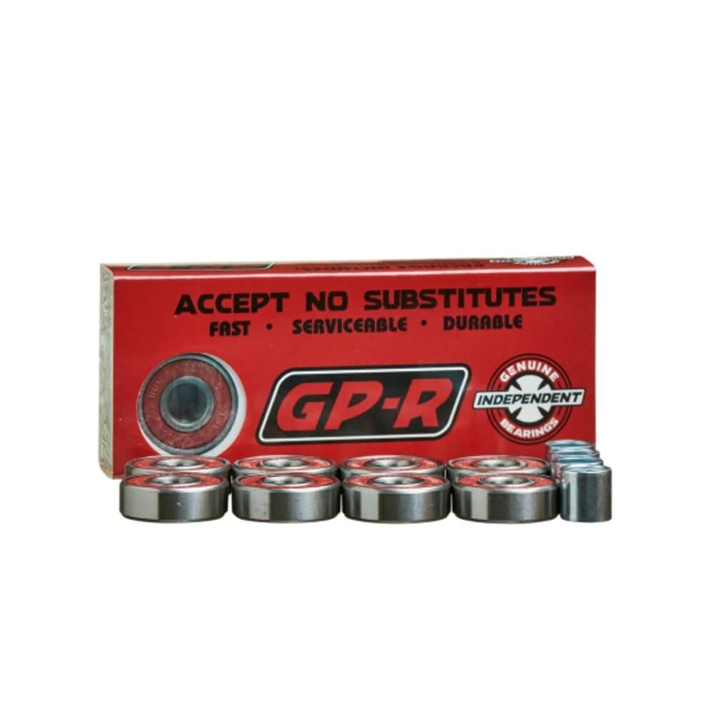 Independent Skateboard Bearings Indy Geniune Parts Red - Set of 8 - 50-50 Skate Shop