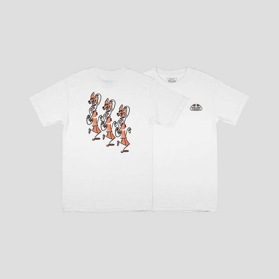 Passport Dancing Steps Tee White - 50-50 Skate Shop