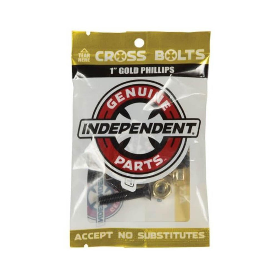 Independent Skateboard Hardware 1" Phillips Black Gold - 50-50 Skate Shop