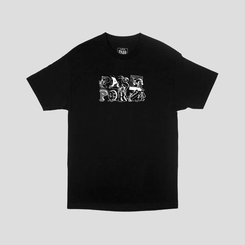 Passport Skate Loot Tee Black - 50-50 Skate Shop