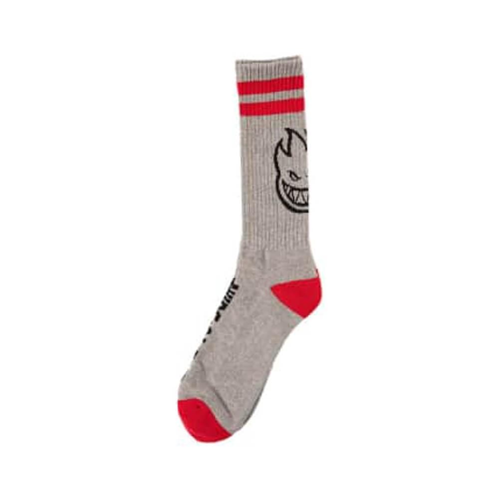 Spitfire Skate Socks Heads Up Grey Red Black - Single Pack - 50-50 Skate Shop