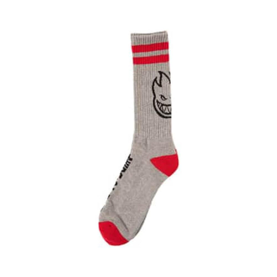 Spitfire Skate Socks Heads Up Grey Red Black - Single Pack - 50-50 Skate Shop