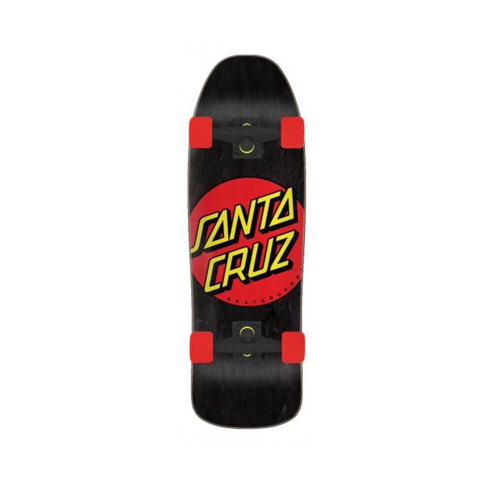 Santa Cruz Skateboard Cruiser Complete Classic Dot 80's Cruzer 9.35" x 31.7" Black Red - 50-50 Skate Shop