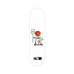 50-50 Skate Shop Skateboard Deck Scooter Virus No Covid White - 50-50 Skate Shop