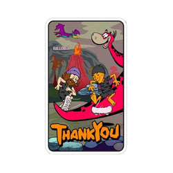 Thank You  Skateboard Sticker Stoneage - Sold Individually - 50-50 Skate Shop