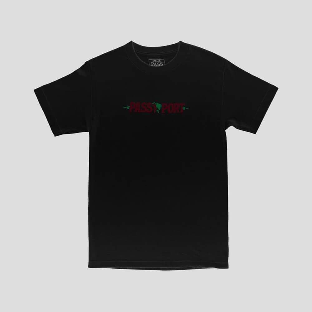 Passport Skate Life Of Leisure Embroidery Tee Black 50 50 Skate Shop