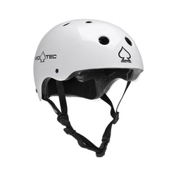 Pro Tec Classic Certified Skate Bike Helmet Gloss White - 50-50 Skate Shop