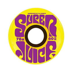 OJ Skateboard Wheels Super Juice Yellow 60mm 78A Yellow - Set of 4 - 50-50 Skate Shop