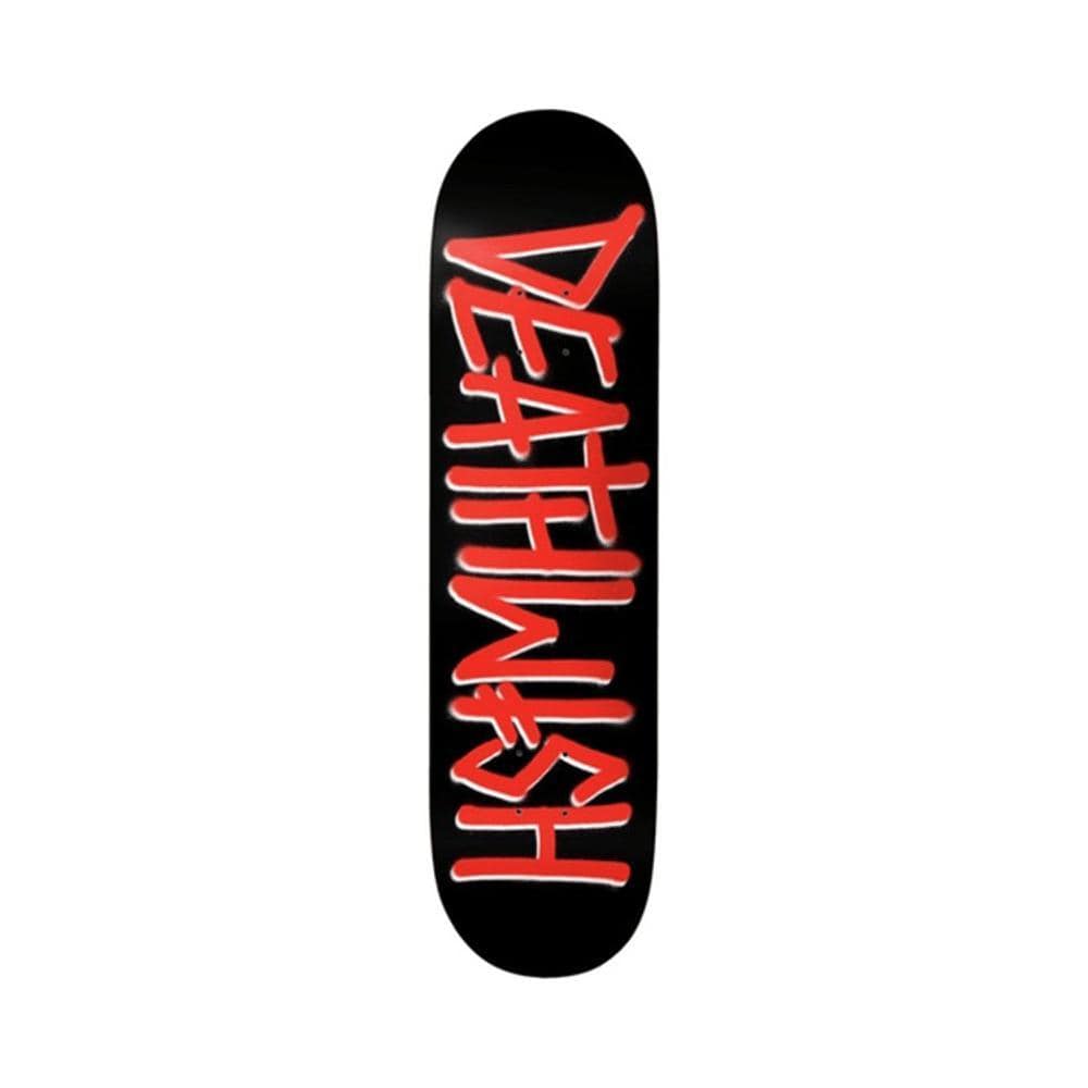 Deathwish Skateboard Deck Team OG Deathspray Black Red (Choose Size) - 50-50 Skate Shop