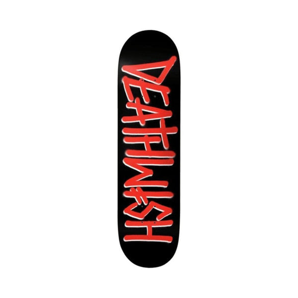 Deathwish Skateboard Deck Team OG Deathspray Black Red (Choose Size) - 50-50 Skate Shop