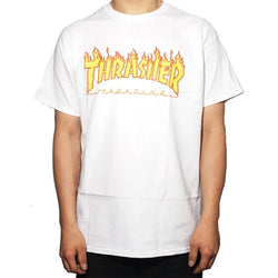 Thrasher Flame Tee White - 50-50 Skate Shop
