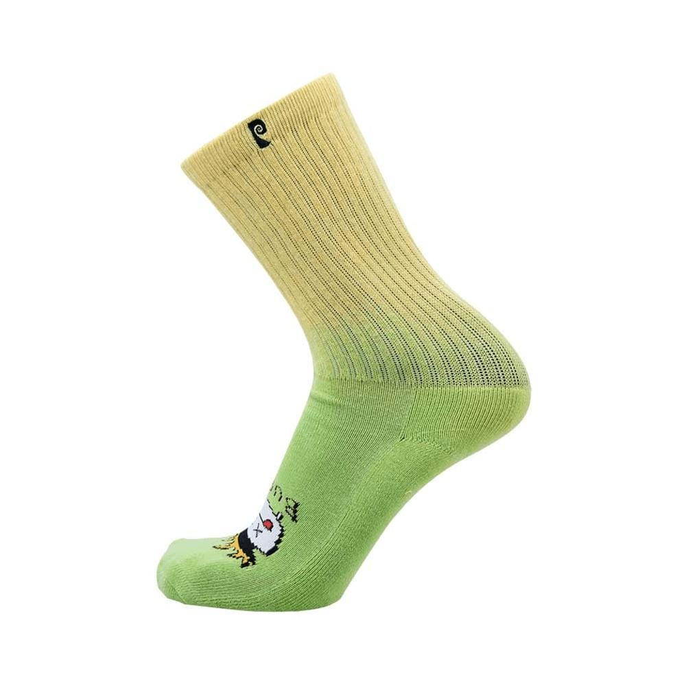 Psockadelic Socks Burnt Green Single Pair - 50-50 Skate Shop