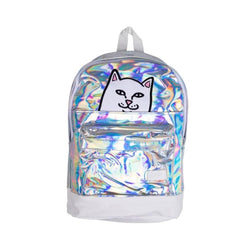Ripndip Lord Nermal Velcro Hands Backpack White Black Iridescent - 50-50 Skate Shop