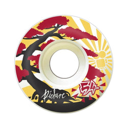 Picture Skateboard Wheels Kushi 54mm x 36mm Wide 80A Soft Street - Set of 4 - 50-50 Skate Shop
