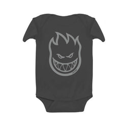 Spitfire Skate Toddler Onesie Big Head Black Metallic Silver - 50-50 Skate Shop