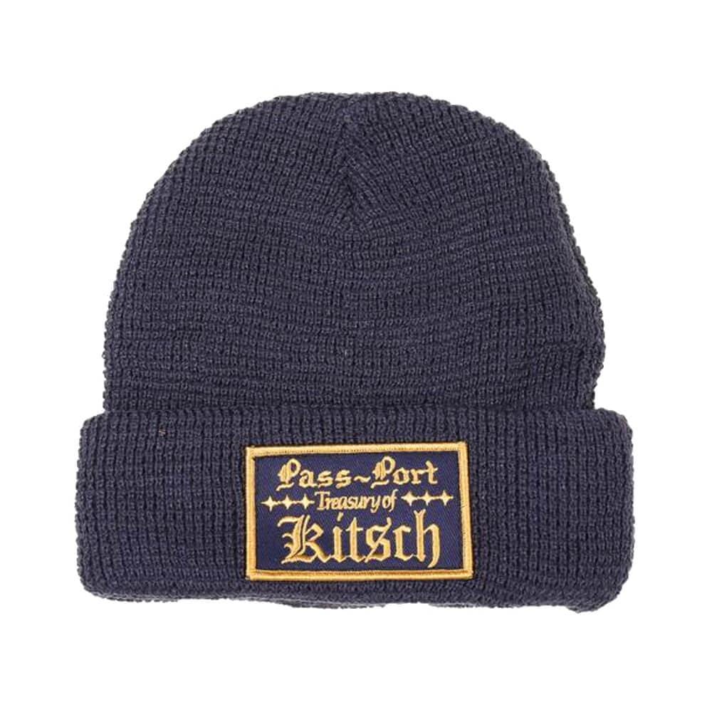Passport Beanie Treasury Waffle Knit Navy - 50-50 Skate Shop