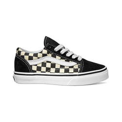 Vans Kids Old Skool (Primary Check) Black/White - 50-50 Skate Shop