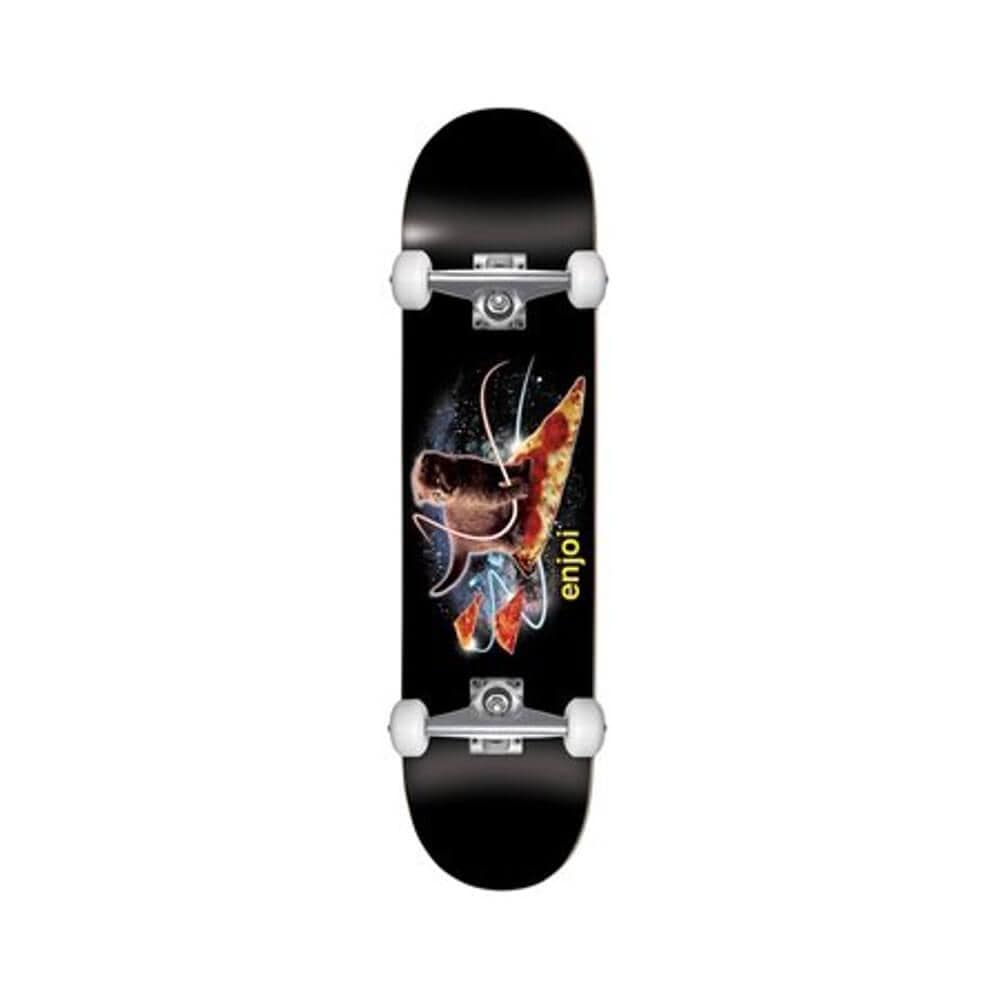 Enjoi Skateboard Complete Pizza Kitten Youth 7.25" x 29.125" Black 12.5" WB - 50-50 Skate Shop