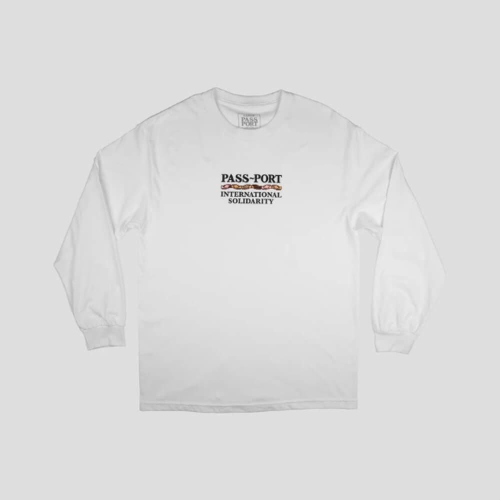 Passport Skate International Solidarity Long Sleeve Tee White - 50-50 Skate Shop