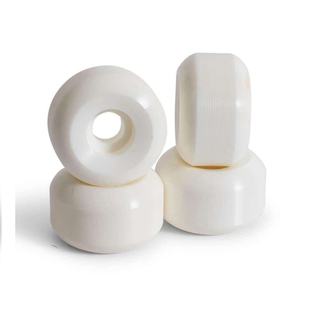 ABS Skateboard Wheels Blanks 52mm x 99A Conical White - Set of 4 - 50-50 Skate Shop