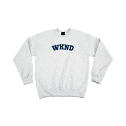 WKND College Crewneck Heather Grey - 50-50 Skate Shop