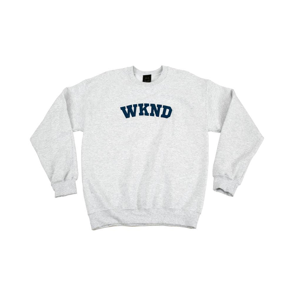 WKND College Crewneck Heather Grey - 50-50 Skate Shop
