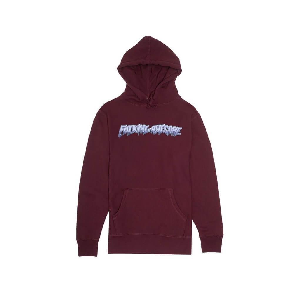 Fucking Awesome Chrome Hoodie Maroon | 50-50 Skate Shop