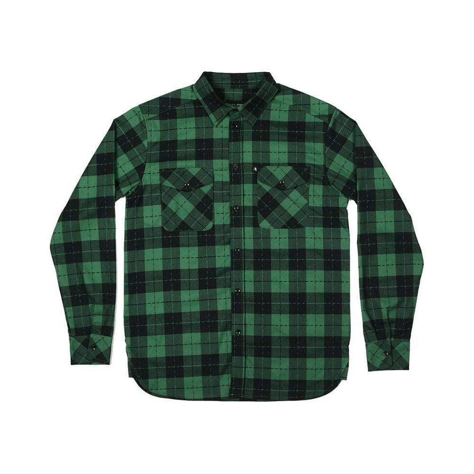 Passport Workers Mid Weight Long Sleeve Shirt Forest Green - 50-50 Skate Shop