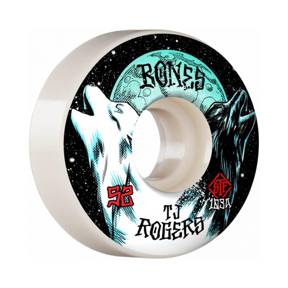 Bones Skateboard Wheels Rogers Howl V3 Slims 52mm 103A - Set of 4 - 50-50 Skate Shop