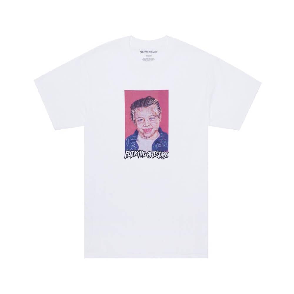 Fucking Awesome Skate Vincent Felt CP Tee White - 50-50 Skate Shop