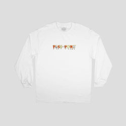 Passport PP Gang Long Sleeve Tee White - 50-50 Skate Shop