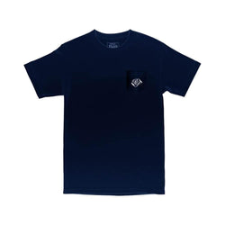 Passport Banner Pocket Tee Navy - 50-50 Skate Shop