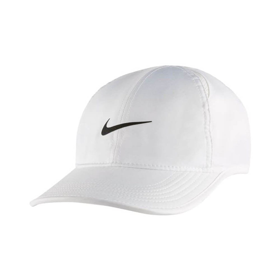 Nike - Sportswear AeroBill Featherlight Adjustable Cap White Black - 50-50 Skate Shop