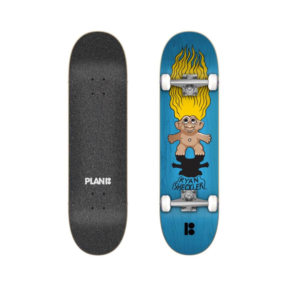 Plan B Skateboard Complete Trolls 7.87" x 31.85" Aqua 14.25" WB - 50-50 Skate Shop