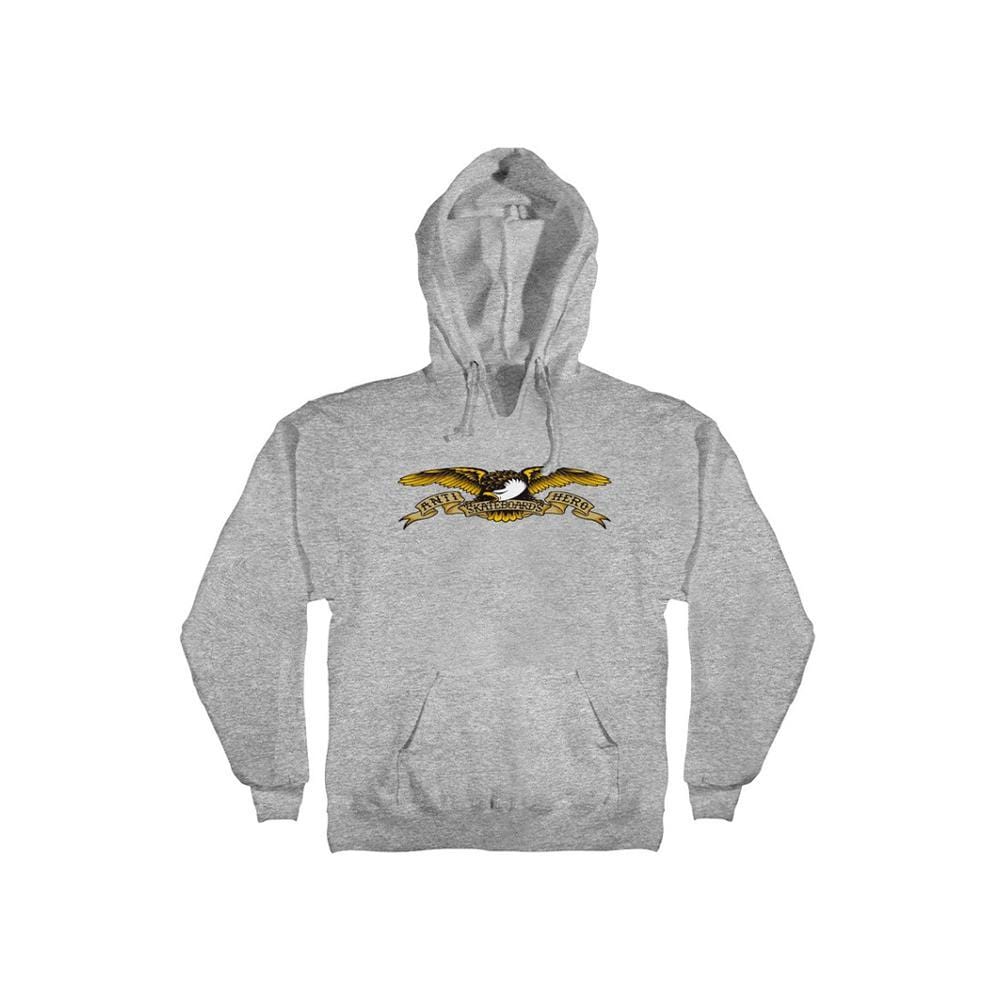 Anti Hero Youth Sweater Hoodie Eagle Grey - 50-50 Skate Shop