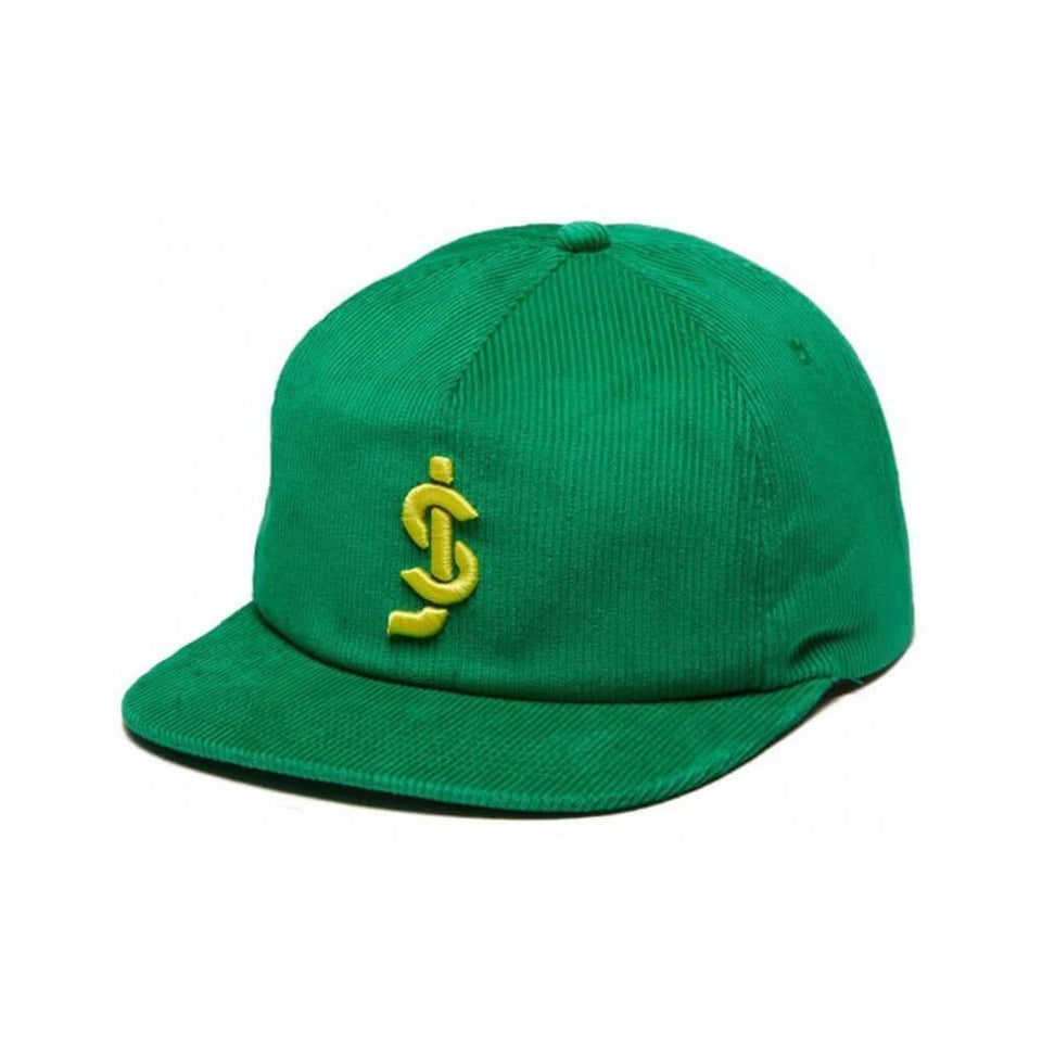 Shake Junt Crook Corduroy Snapback Cap Green - 50-50 Skate Shop