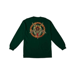 Spitfire Long Sleeve Tee Touch Of Satan Green - 50-50 Skate Shop