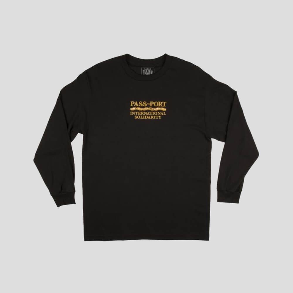 Passport Skate International Solidarity Long Sleeve Tee Black - 50-50 Skate Shop