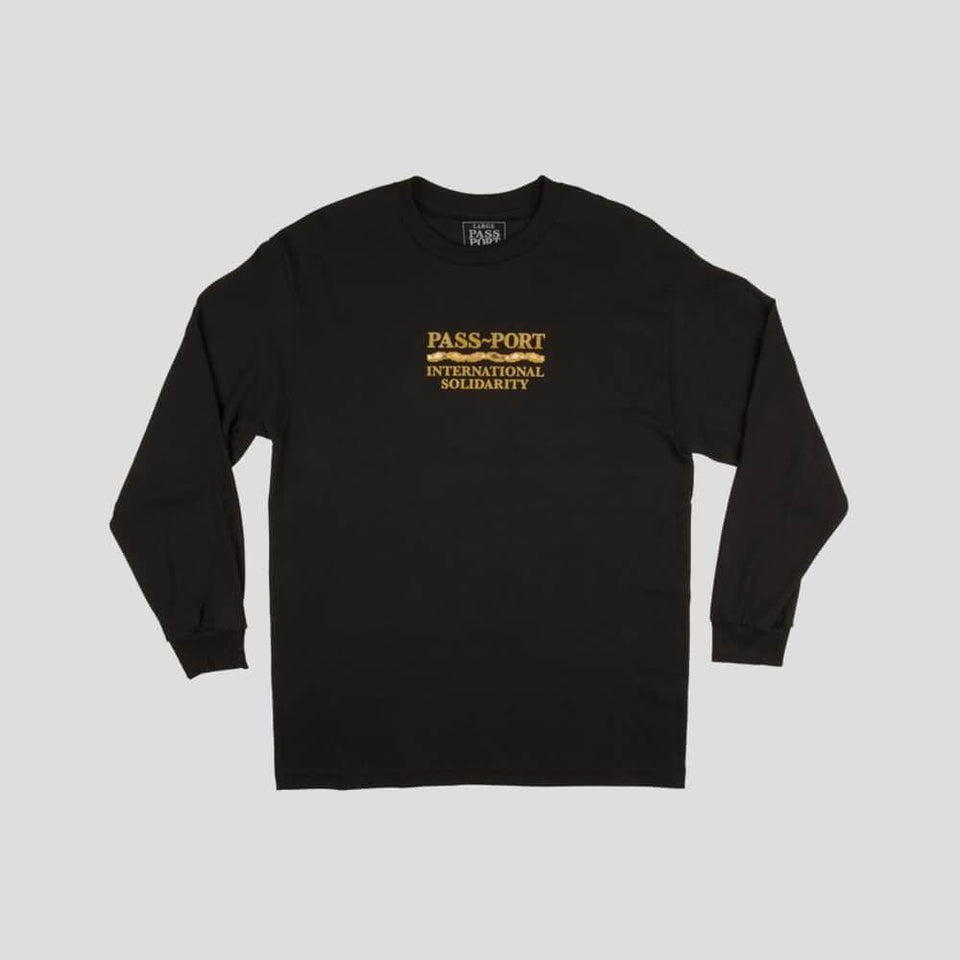 Passport Skate International Solidarity Long Sleeve Tee Black - 50-50 Skate Shop