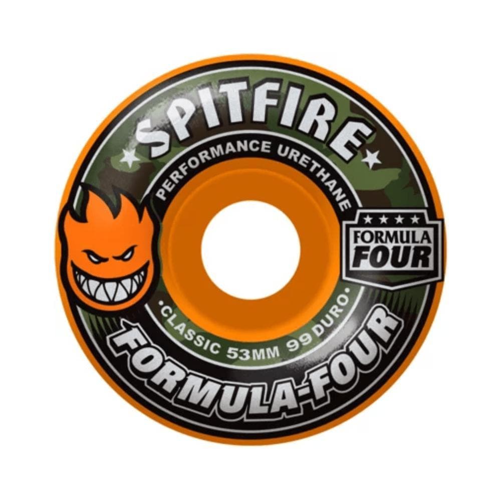 Spitfire Skateboard Wheels F4 99D Convert Classic Orange 53mm - 50-50 Skate Shop