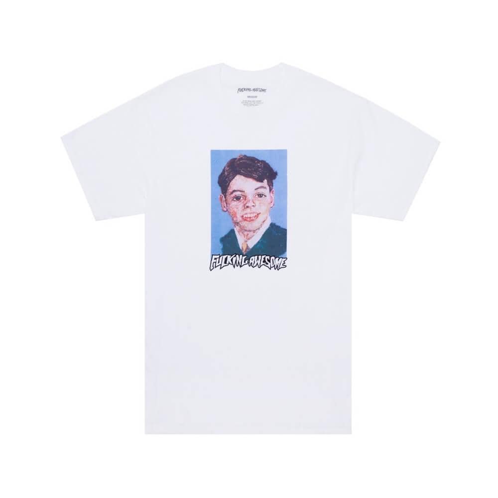 Fucking Awesome Skate Gino Felt CP Tee White - 50-50 Skate Shop