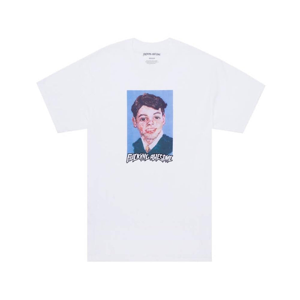 Fucking Awesome Skate Gino Felt CP Tee White - 50-50 Skate Shop