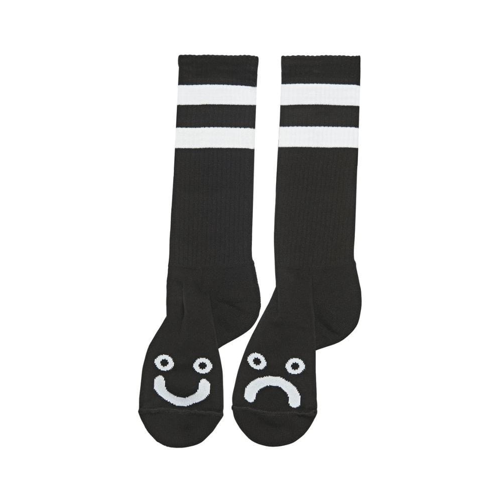 Polar Skate Happy Sad Long Socks Black - 50-50 Skate Shop
