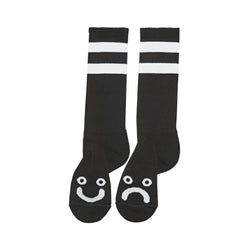 Polar Skate Happy Sad Long Socks Black - 50-50 Skate Shop