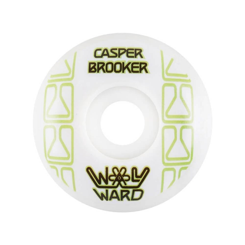 Wayward Skateboard Wheels Casper Brooker 53mm 101A Green White - Set of 4 - 50-50 Skate Shop
