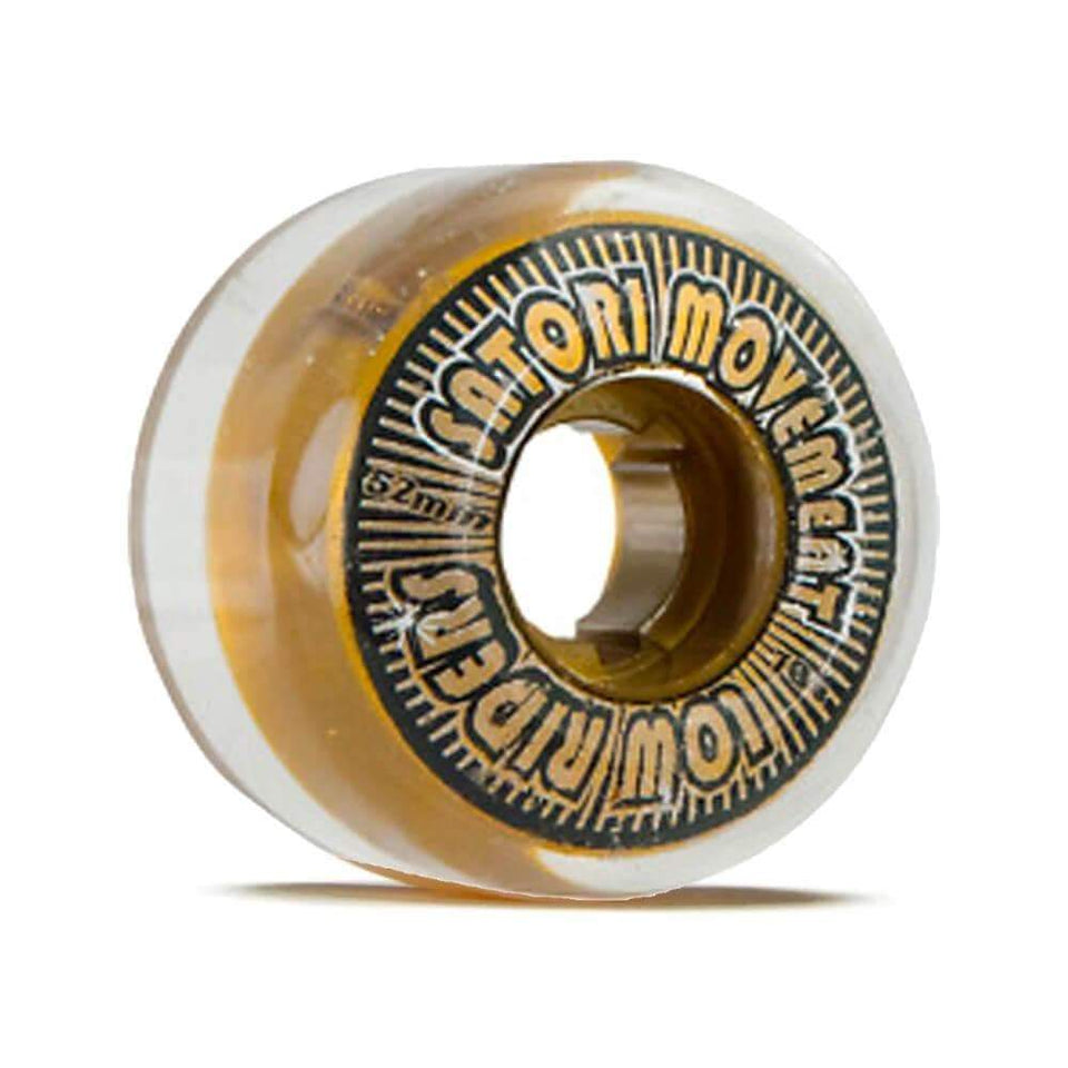 Satori Skateboard Wheels Low Rider 52mm 78a Clear Urethane Gold Core - Set of 4 - 50-50 Skate Shop