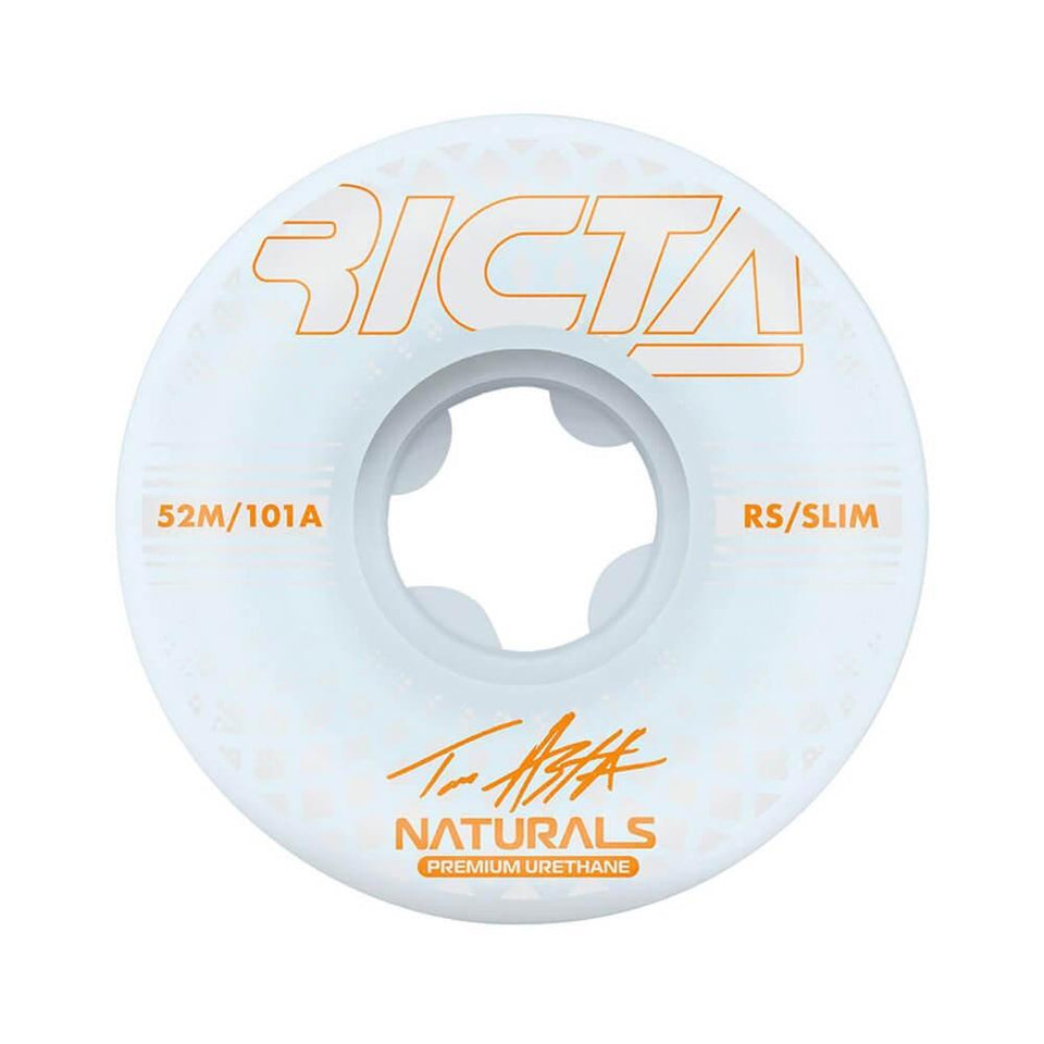 Ricta Skateboard Wheels Asta Reflective Naturals Slim 52mm 101A - Set of 4 - 50-50 Skate Shop