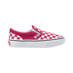 Vans Kids Classic Slip On (Checkerboard) Cerise True White - 50-50 Skate Shop