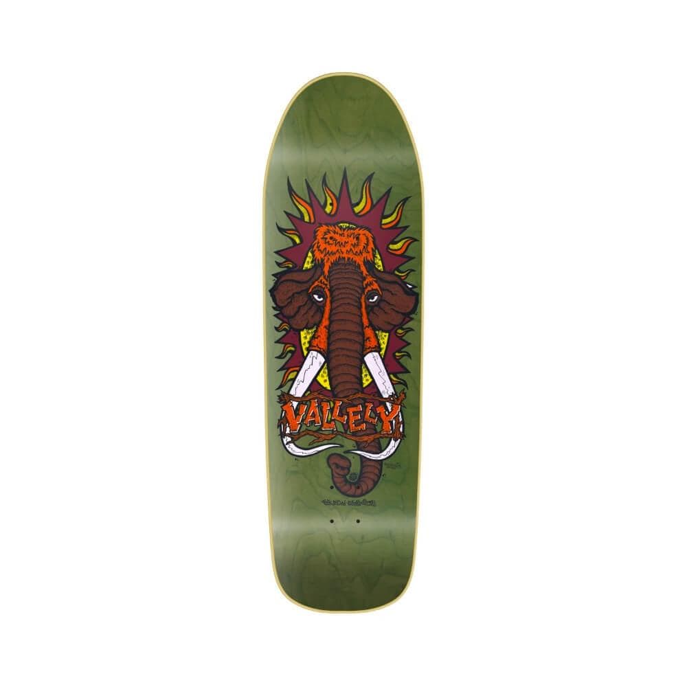 New Deal Skateboard Deck Vallely Mammoth SP 9.5" x 32.2" Green 14" WB - 50-50 Skate Shop